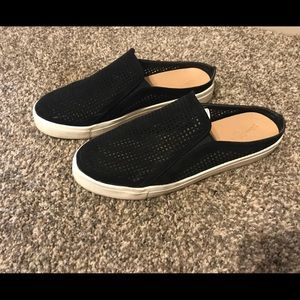 Women’s black slip ons